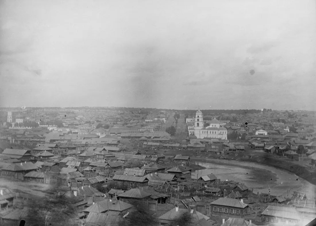 Барнаул, около 1885–1886: панорама города